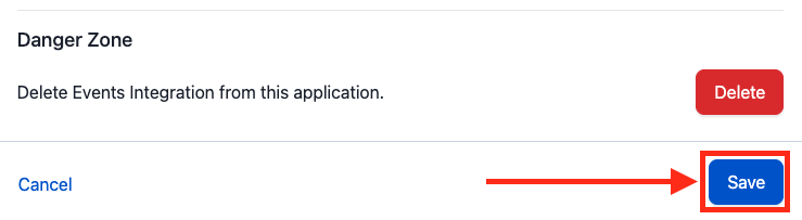 Screenshot of Save button