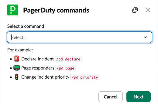 PagerDuty help response, within a dedicated incident channel