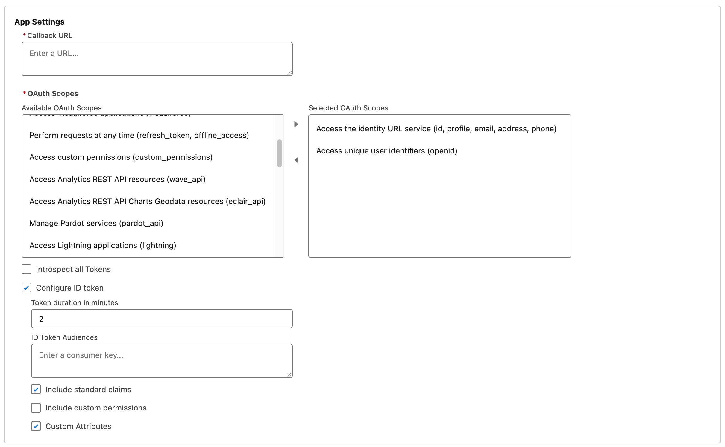 The app settings details screen for a private status page